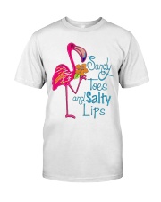 Flamingo Sandy Toes and Salty Lips Classic T-Shirt tile