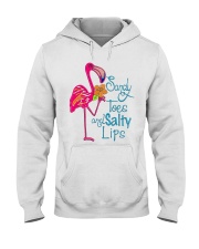 Flamingo Sandy Toes and Salty Lips Hooded Sweatshirt tile