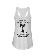 I DON'T CARE FUNNY CAT Ladies Flowy Tank tile