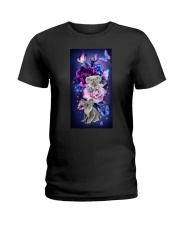 KOALA PURPLE BUTTERFLY FLOWER 2 Ladies T-Shirt tile