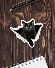 Black cat Crack Sticker - Single (Horizontal) aos-sticker-single-horizontal-lifestyle-front-05