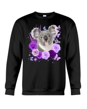 CUTE KOALA PURPLE FLOWER Crewneck Sweatshirt tile