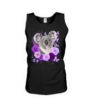 CUTE KOALA PURPLE FLOWER Unisex Tank tile
