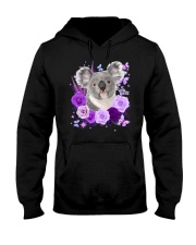 CUTE KOALA PURPLE FLOWER Hooded Sweatshirt tile