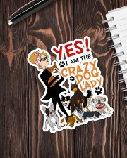Yes i am Crazy dog lady Sticker - Single (Vertical) aos-sticker-single-vertical-lifestyle-front-05