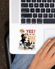 Yes i am Crazy dog lady Sticker - Single (Vertical) aos-sticker-single-vertical-lifestyle-front-11