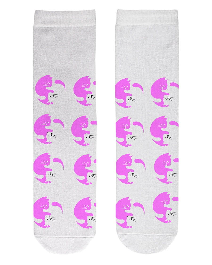 Cats Socks Crew Length Socks