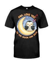 Owl Love You The Moon and Back Valentine Day Classic T-Shirt tile