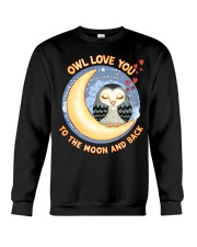 Owl Love You The Moon and Back Valentine Day Crewneck Sweatshirt tile