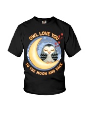 Owl Love You The Moon and Back Valentine Day Youth T-Shirt tile