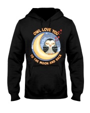 Owl Love You The Moon and Back Valentine Day Hooded Sweatshirt tile