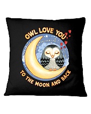 Owl Love You The Moon and Back Valentine Day Square Pillowcase tile