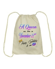 november a queen22 Drawstring Bag tile