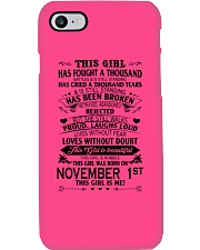 1 november this girl Phone Case tile