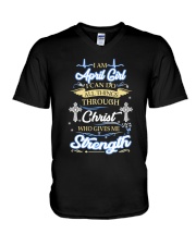 April Girl V-Neck T-Shirt tile