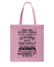 5 november this girl Tote Bag tile