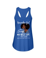 November Girl Ladies Flowy Tank tile