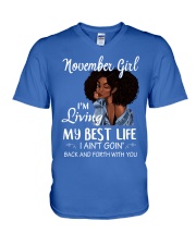 November Girl V-Neck T-Shirt tile