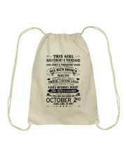 2 october this girl Drawstring Bag tile