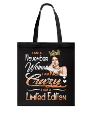 November Woman Tote Bag tile