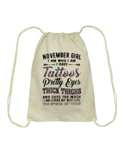 November Girl Drawstring Bag tile