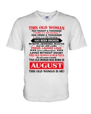8 this a woman V-Neck T-Shirt tile