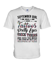September Queen V-Neck T-Shirt tile