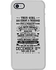 18 december this girl Phone Case tile