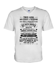 20 september this girl V-Neck T-Shirt tile