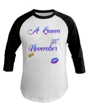november a queen23 Baseball Tee tile