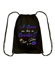 November Queen 25 Drawstring Bag thumbnail