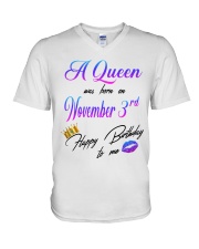 november a queen3 V-Neck T-Shirt tile