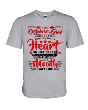 October Girl V-Neck T-Shirt tile