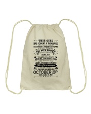 20 october this girl Drawstring Bag tile