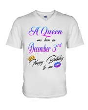 december a queen3 V-Neck T-Shirt tile