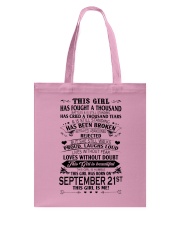 21 september this girl Tote Bag tile