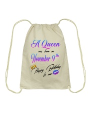 november a queen9 Drawstring Bag tile