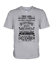December girl V-Neck T-Shirt tile