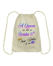 december a queen26 Drawstring Bag tile
