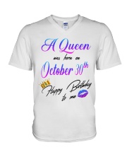 october a queen30 V-Neck T-Shirt tile