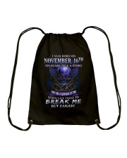 16 november break me Drawstring Bag tile
