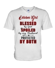 October Girl V-Neck T-Shirt tile