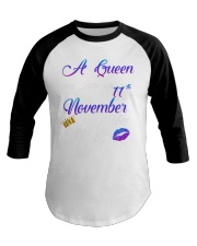 november a queen11 Baseball Tee tile