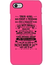 24 november this girl Phone Case tile