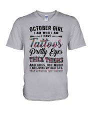 October Girl V-Neck T-Shirt tile
