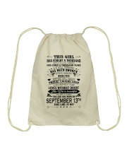 13 september this girl Drawstring Bag tile