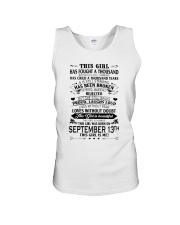 13 september this girl Unisex Tank tile