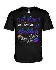 october a queen28 V-Neck T-Shirt tile