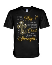 4 may christ V-Neck T-Shirt tile