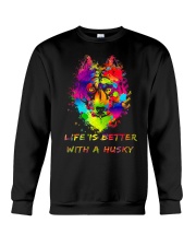 Life is better with a Husky Crewneck Sweatshirt thumbnail